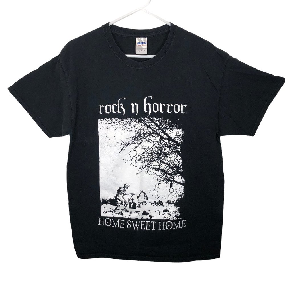 Rock N Horror T-Shirt Top Tee Cemetery Skull Halloween Home Sweet Home Gothic L